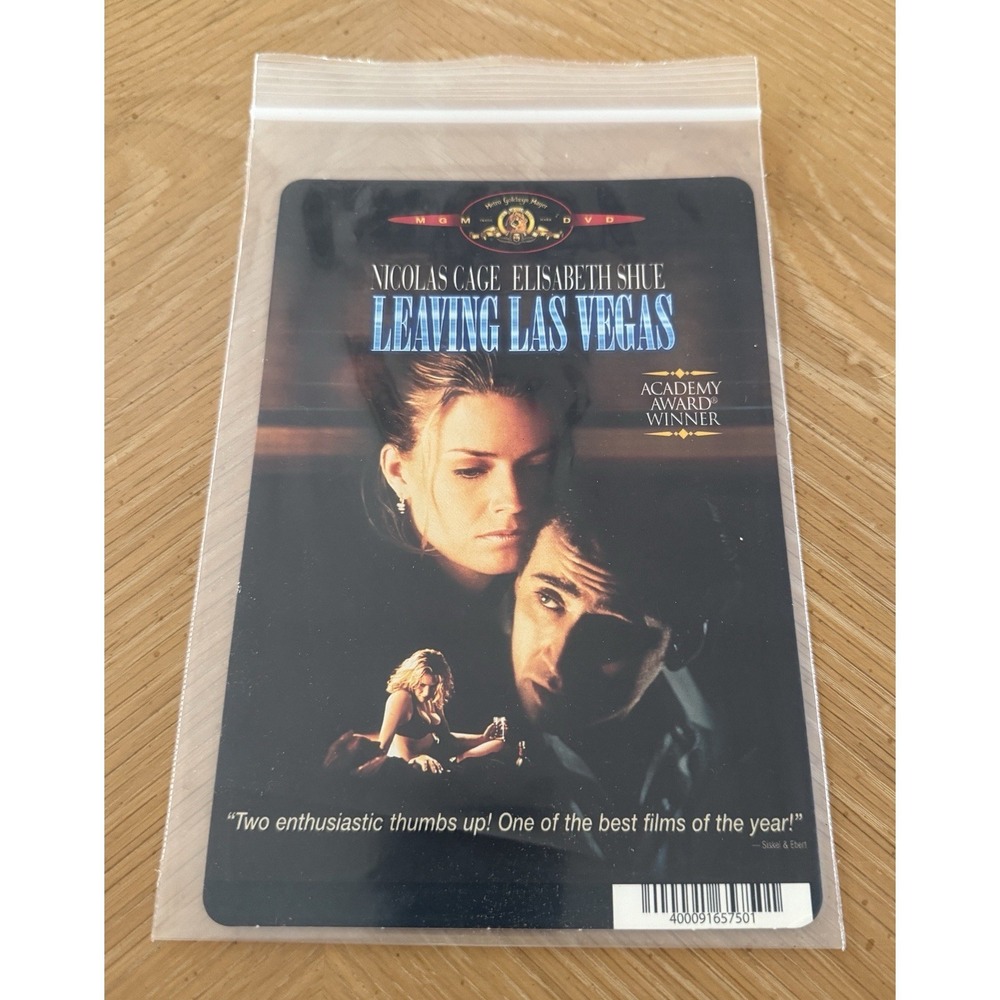 LEAVING LAS VEGAS - BLOCKBUSTER MINI POSTER BACKER CARD (NOT A MOVIE)